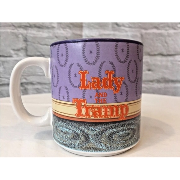 Disney Japan Lady And The Tramp Purple Coffee Mug - Picture 2 of 6